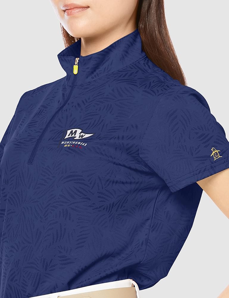 PGG♡ジャーガード半袖Tシャツ♡ゴルフウェア♡レディース ブリーフィングゴルフ BR ジャガードロゴラグラン半袖カットソー