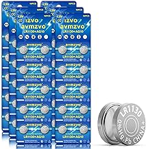 Button Cell Batteries LR1130 AG10 LR54 189 389 1.5V Alkaline Button Cell Batteries 60 Pack Mercury Free Child Safe Packaging