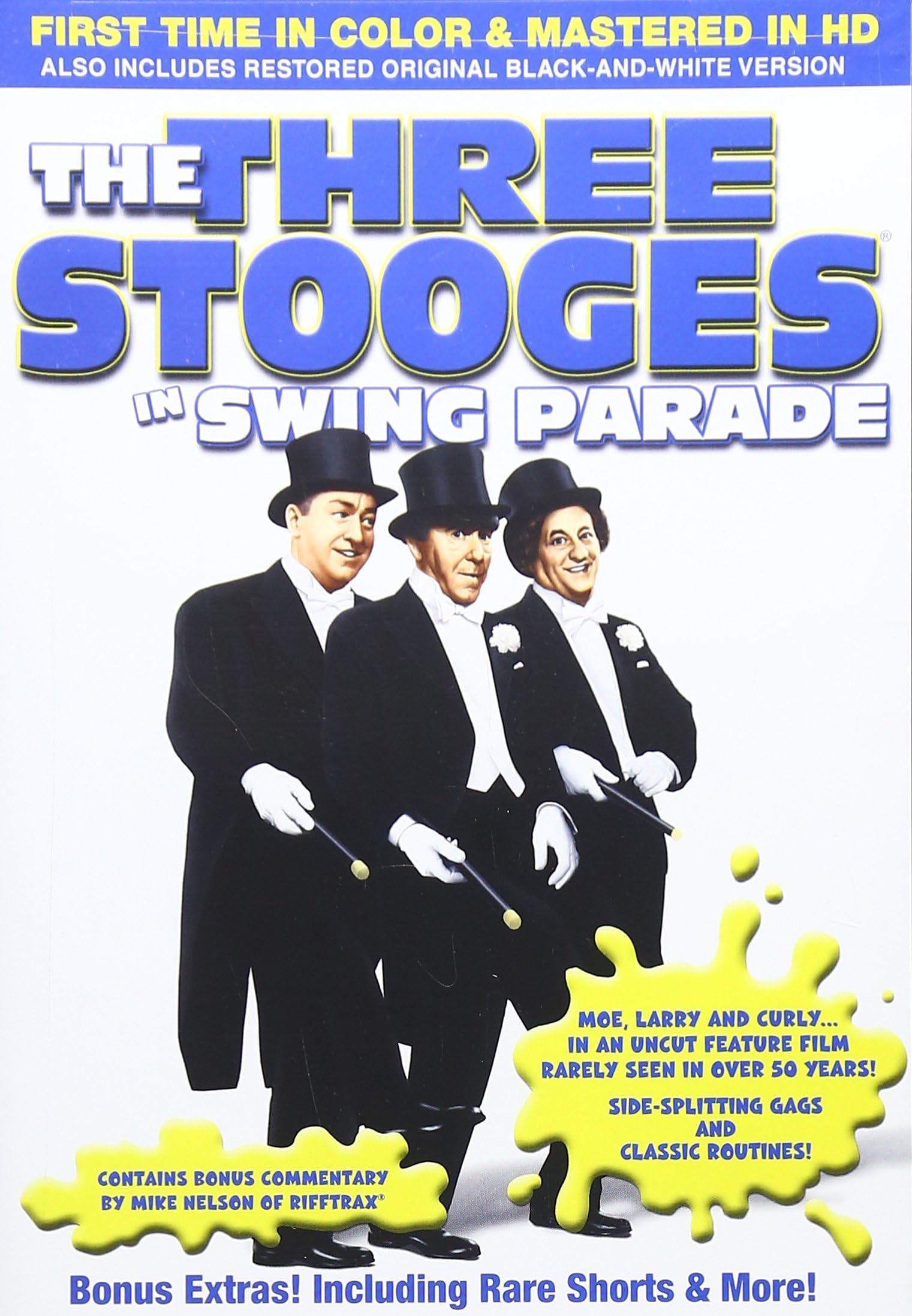 - Swing Parade starring The Three Stooges - In COLOR! Also Includes the Original Black-and-White Version which has been Beautifully Restored and Enhanced!