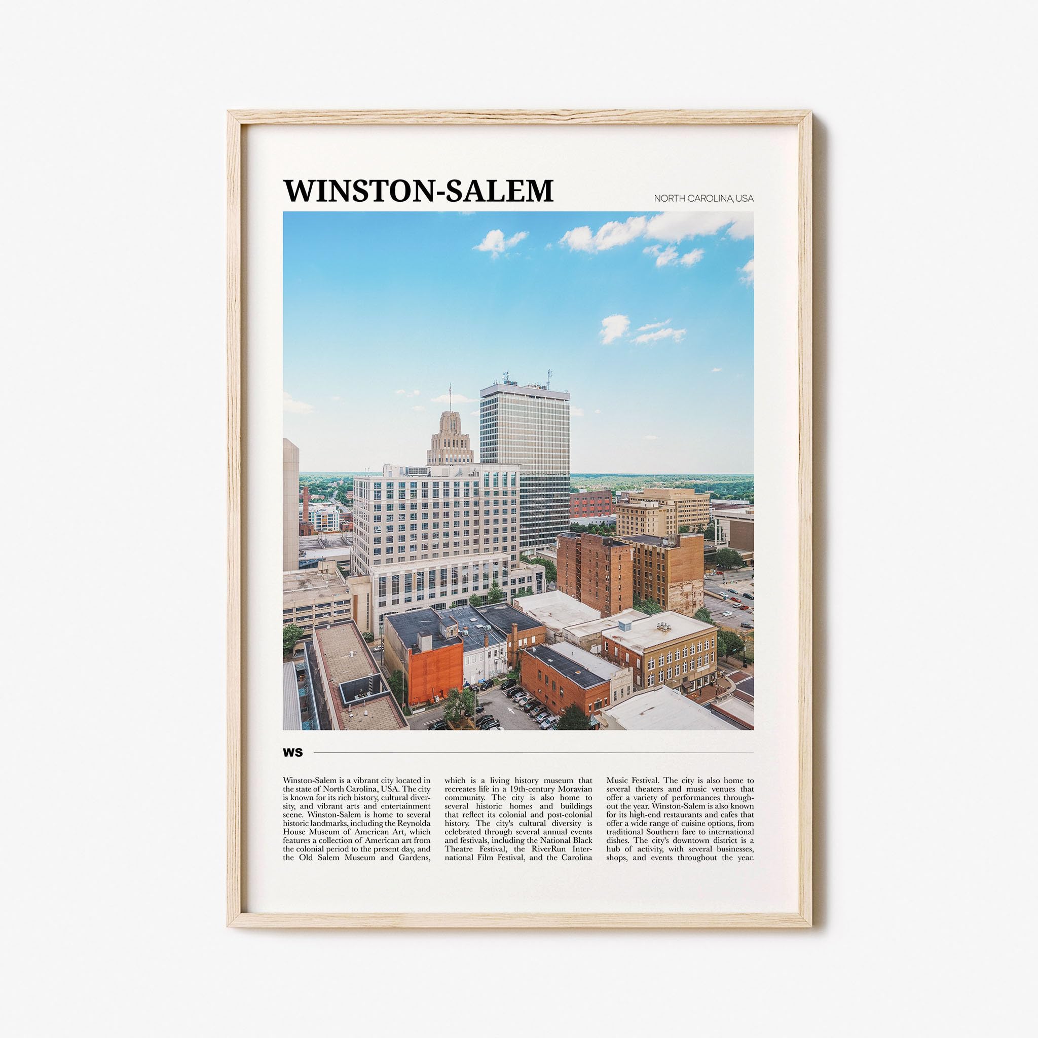 GenericWinston-Salem Travel Poster, Winston-Salem Wall Art, Winston-Salem Poster Print, Winston-Salem Photo, Winston-Salem Decor, USA