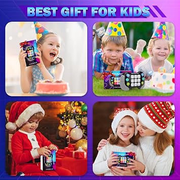 TMGOT Handheld Console Smart Puzzle Game for Kids Light Up Breakthrough & Volume Adjustable - Best Toys Gift