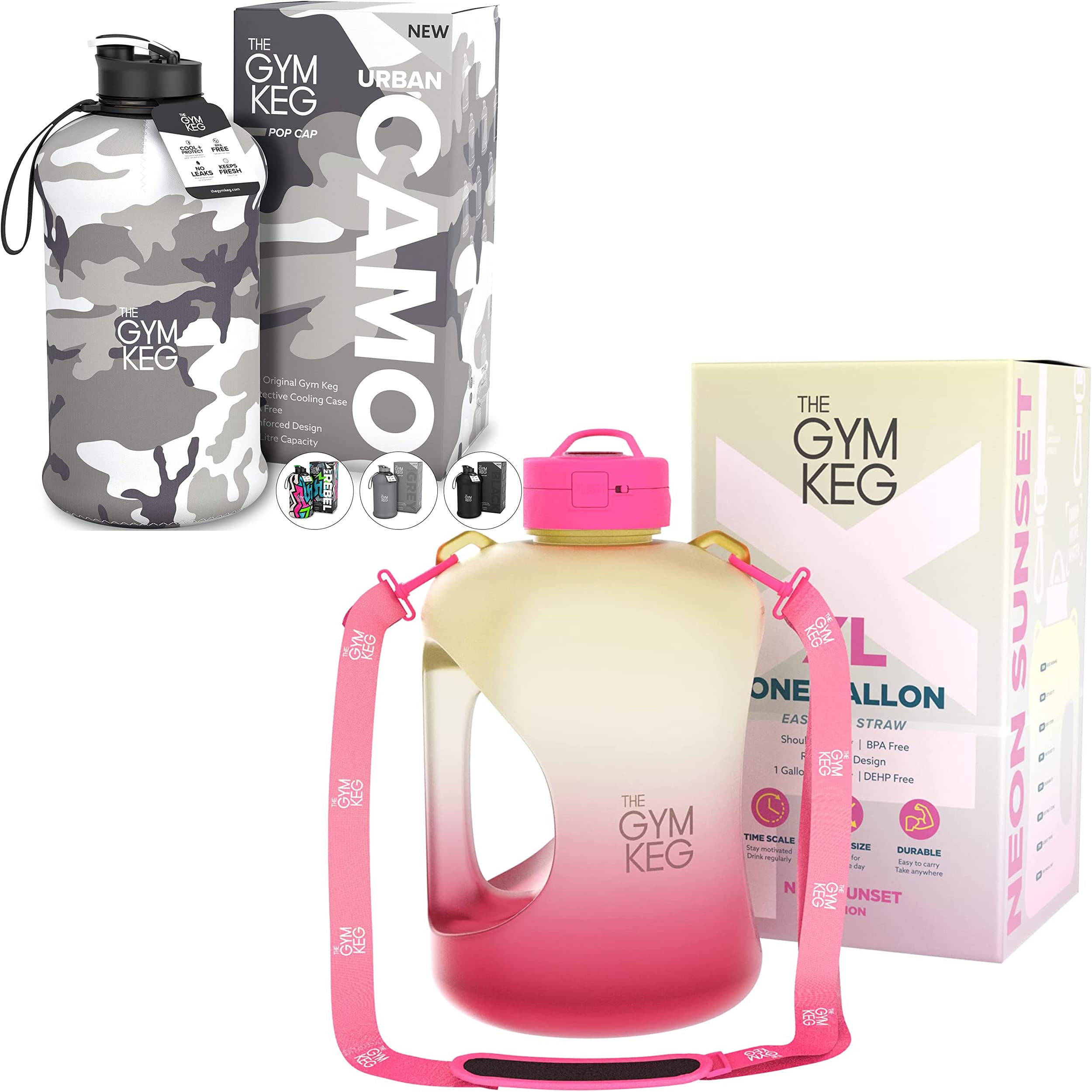 Buy THE GYM KEG 1 Gallon Water Bottle (128oz) I 3.78l Big Water Jug I