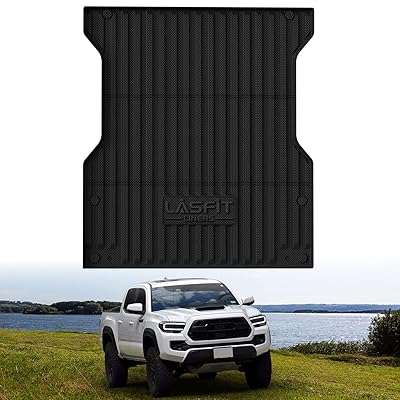 LASFIT Bed Mat for Toyota 2024-2026 Tacoma (5FT/5'Bed) Truck Bed, All Weather 5 ft Rubber Car Bed Liner for Toyota Tacoma 2024 2025 2026 Accessories, TPE Trunk Mat&Bed Liner (Not Fit Drop-in Liners)