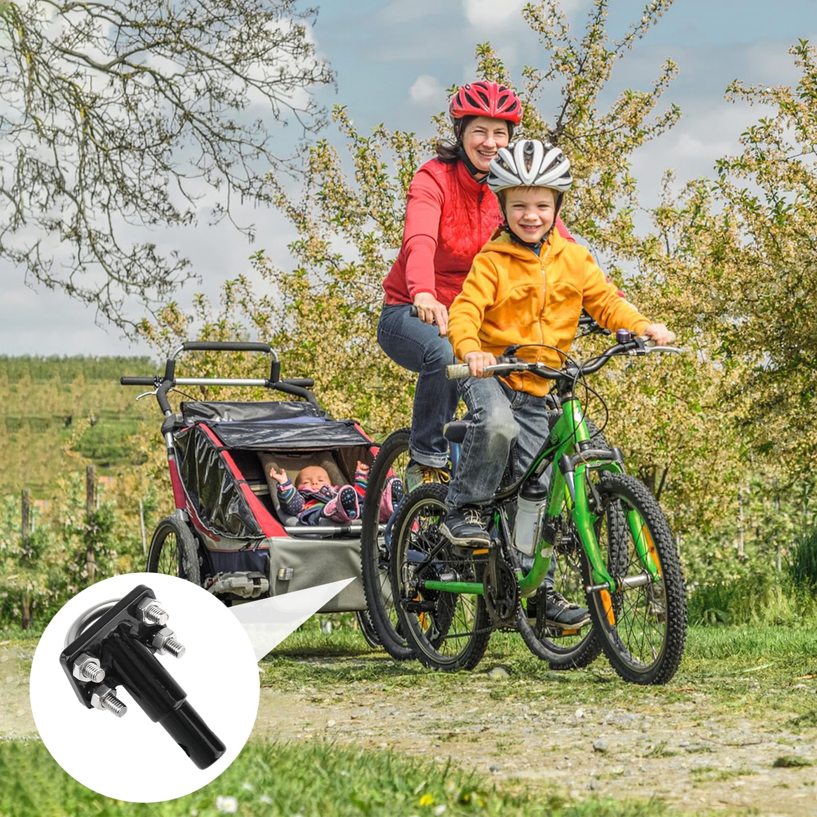 Fahrradanhänger Kupplung Fahrrad Anhängerkupplung mit Sicherungsstift Schnellkupplung für Fahrradanhänger für Hundefahrradanhänger Hunde Haustier Kinder Den Täglichen Transport Abenteuer