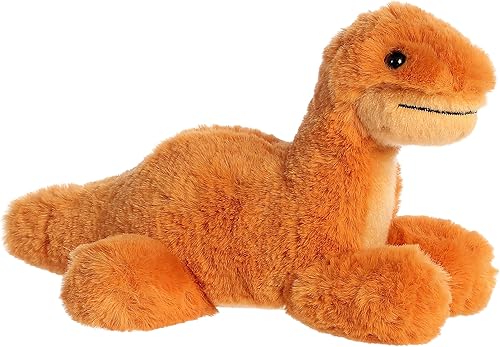 Aurora® - Adorable Mini Flopsie™ brontosaurio de peluche - Animal de peluche, facilidad para jugar, compañero eterno - Naranja, 8 pulgadas
