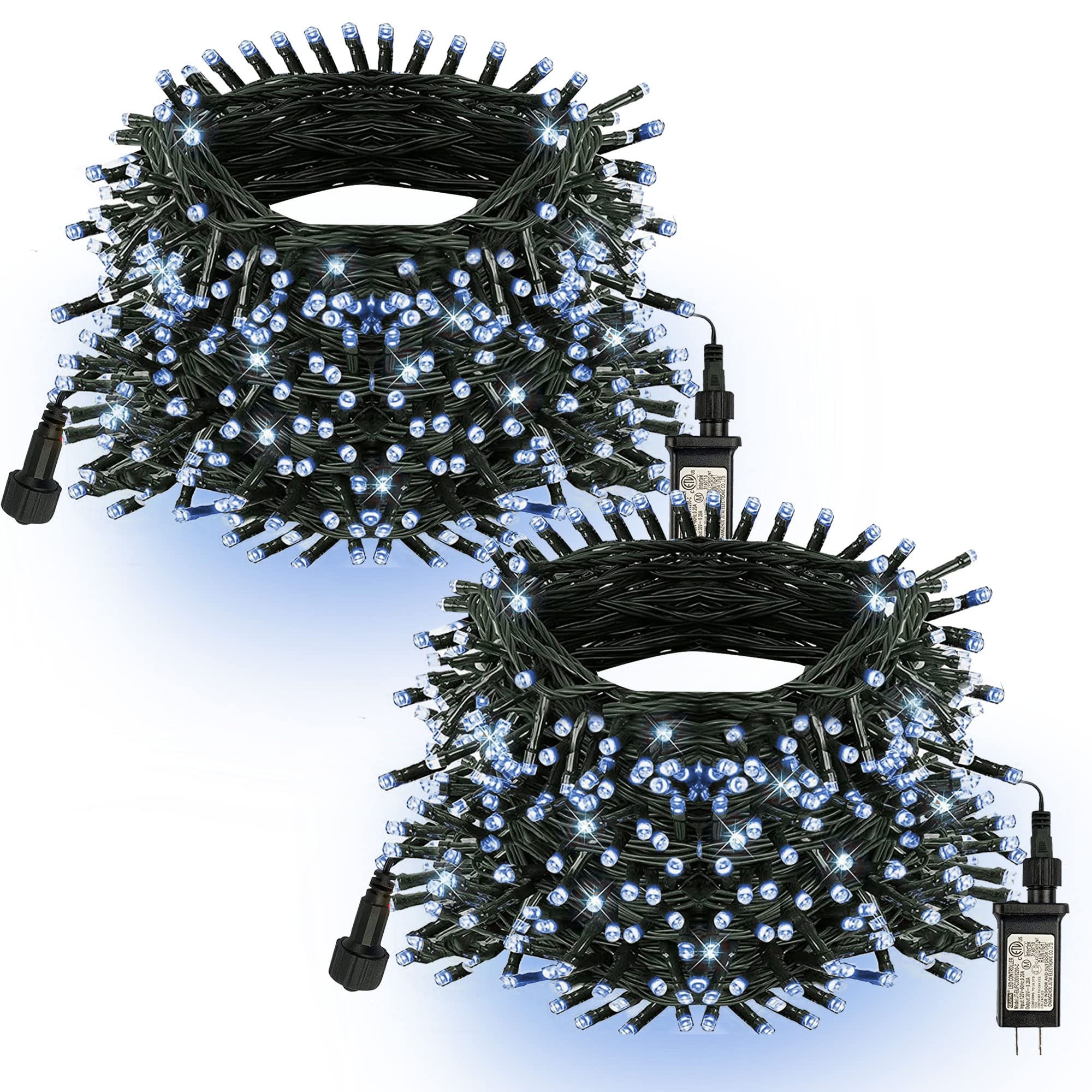 TW SHINE White Christmas Lights, 400 LED 132FT Outdoor Christmas Lights Plug In