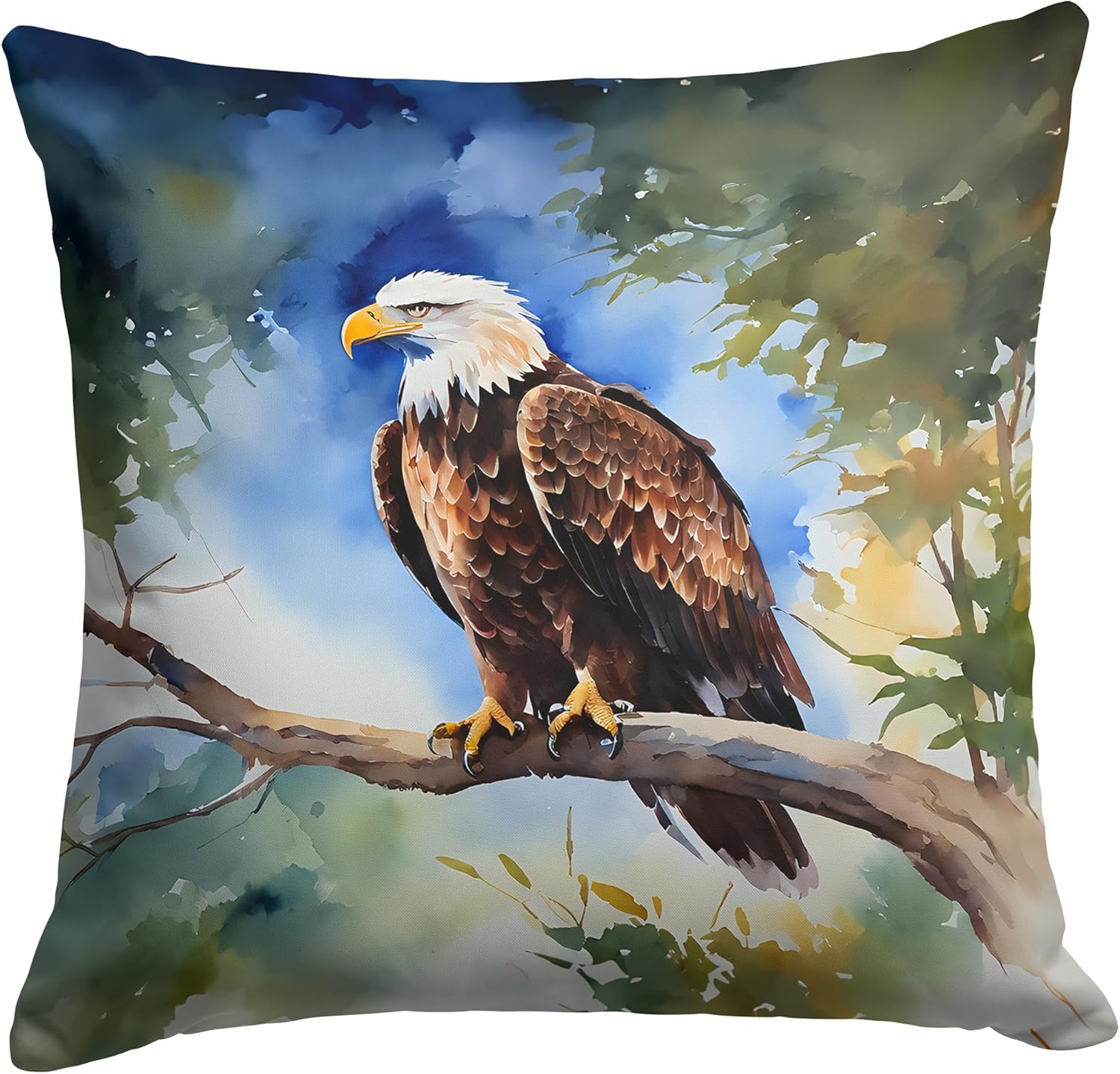 Caroline's Treasures Eagle Throw Pillow Machine Washable, Indoor Outdoor Decorative Pillow for Couch, Bed or Patio, 18Hx18W
