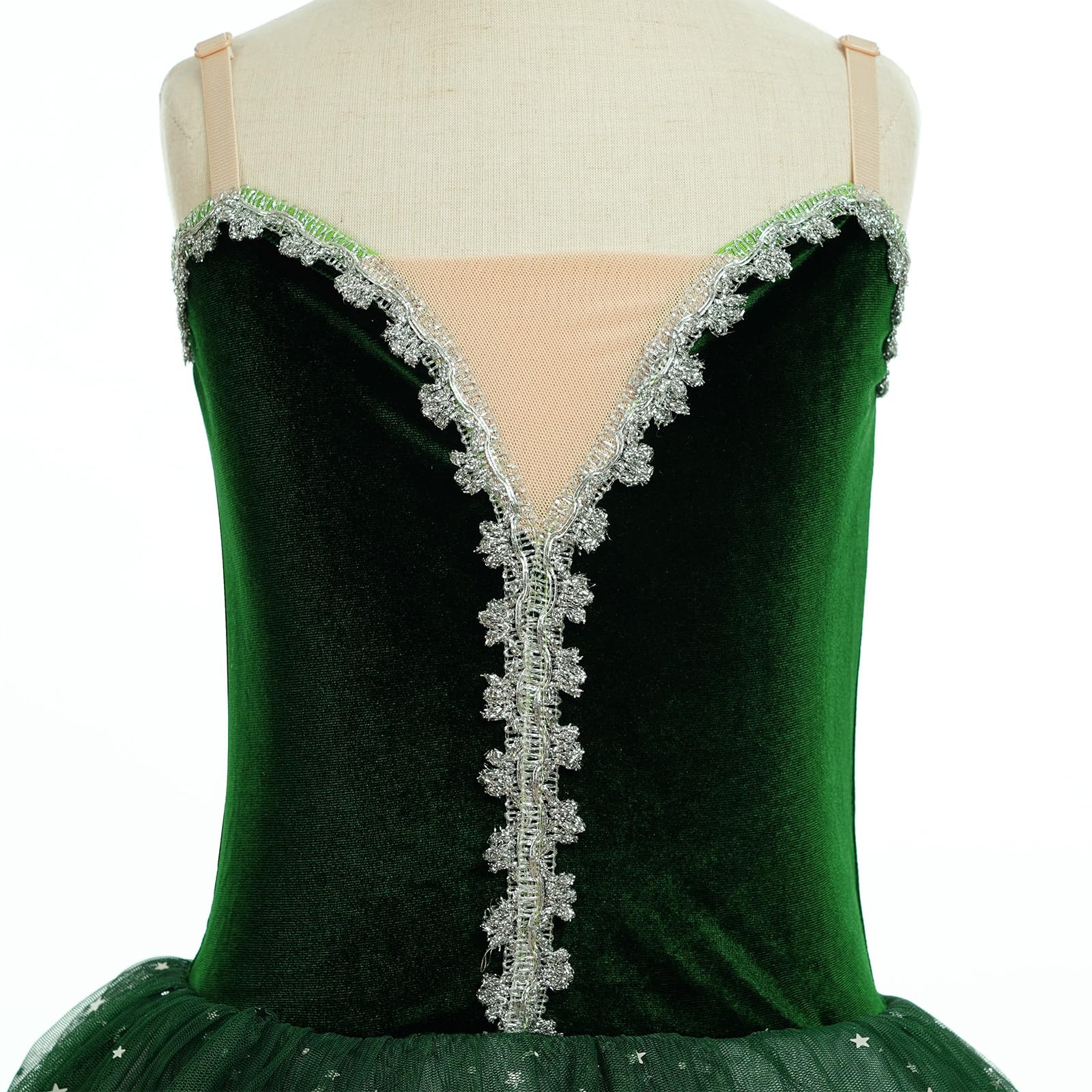 Odizli Justaucorps de danse classique pour fille et enfant - Dentelle brodée - Paillettes - Tutu - Robe de danse
