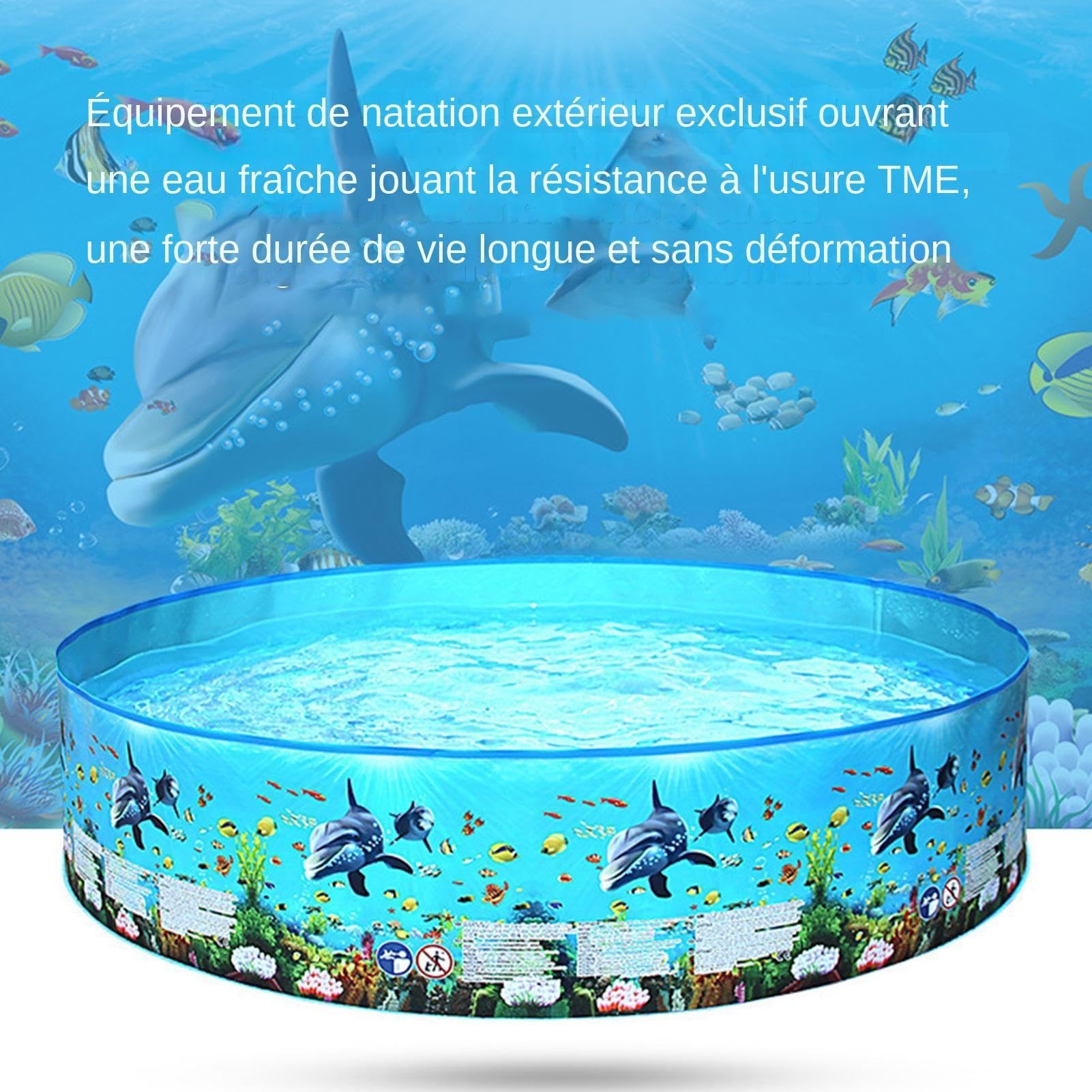 Piscine Pliable - Bassin PVC S M 152x25cm 183x38cm | Chien De Compagnie Étanche Portable Extérieur Intérieur | Configuration du Kit De Jardin De Voyage Pliable pour La Maison | Compagnon De