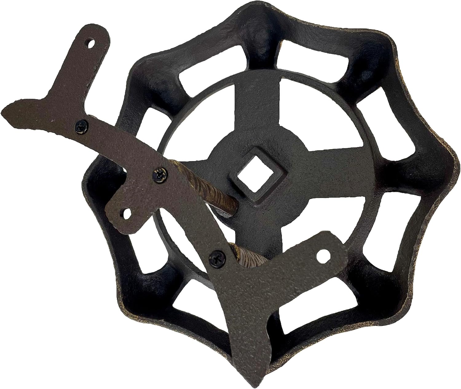 Zeckos Cast Iron Vintage Outdoor Faucet Spigot Garden Hose Holder with Weather-Resistant Bronze Finish - Decorative Wall-Mounted Hose Hanger - Holds 75 Feet - Ideal for Garden and Patio
