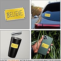 Vista 2 de Believe, Fun - Adhesivo adhesivo para coche, laptop, pared, ventana, parachoques, tamaño 4 pulgadas