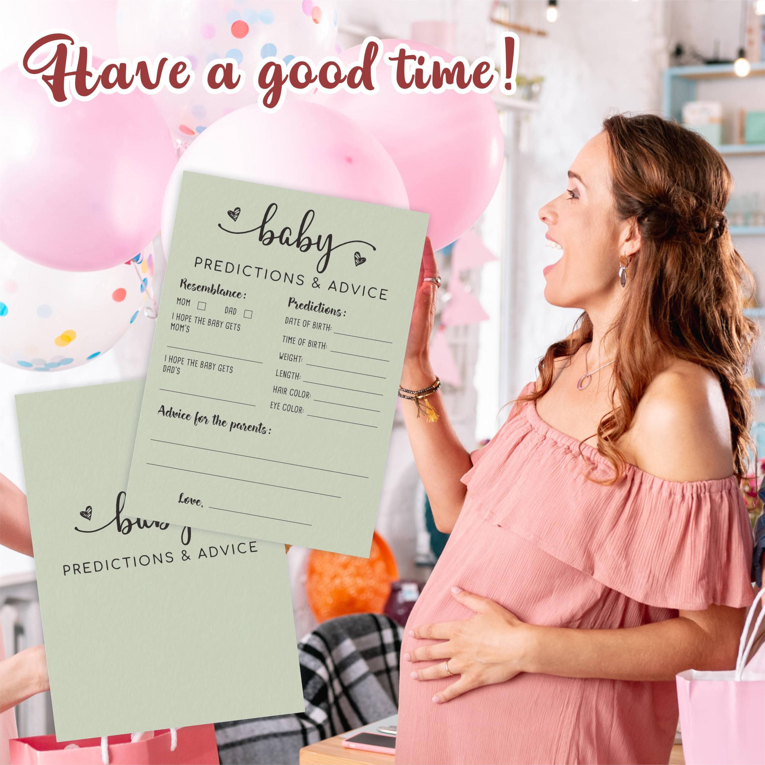 5x7 Baby Shower Gender Reveal Game Cards - Set Of 30 Minimalist Black & White Cards For Guests - View #8