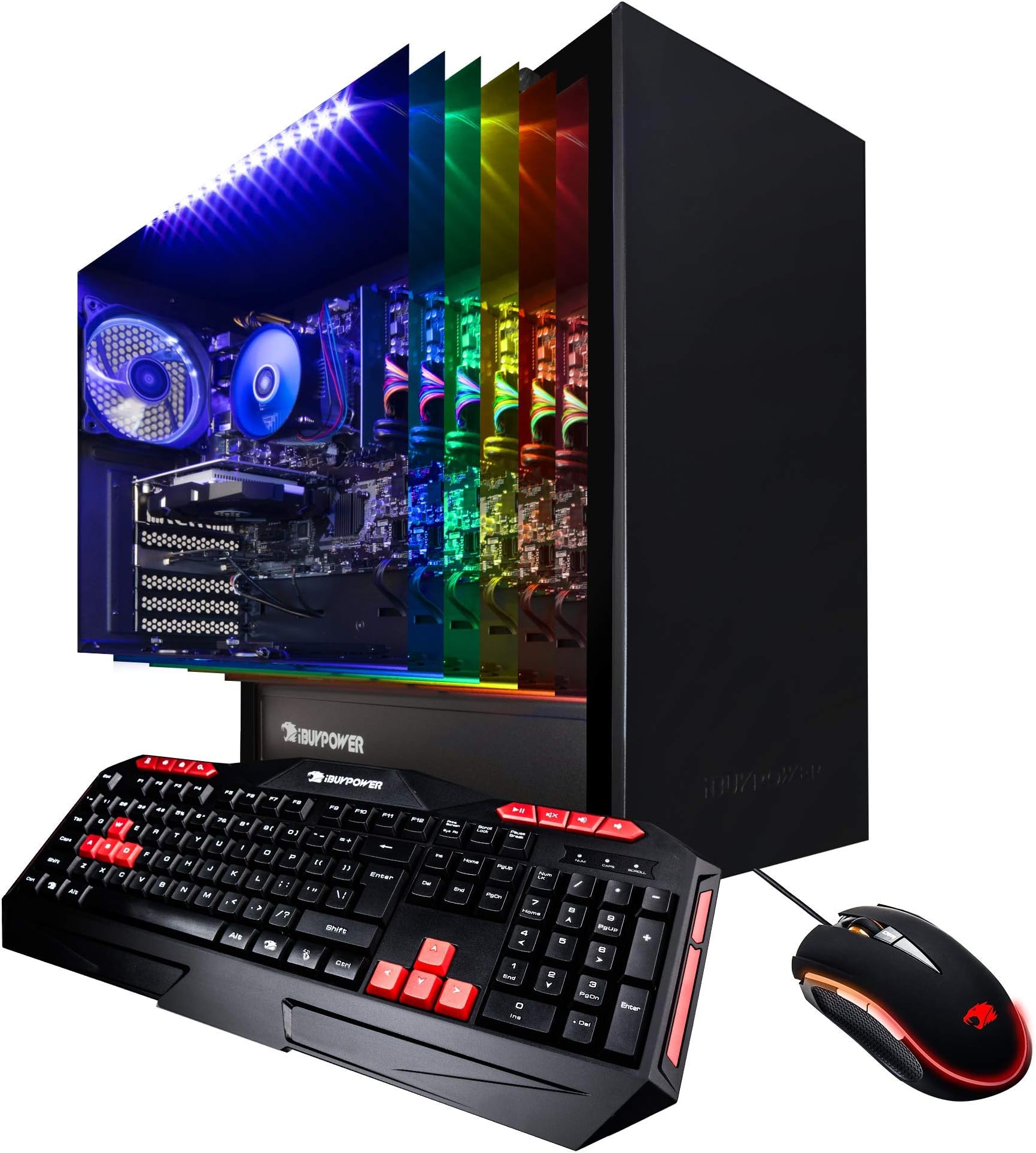 iBUYPOWER Enthusiast Gaming PC Computer Desktop ARCB 071A (AMD FX 6300 3.5 GHz, NVIDIA Geforce GT 1030 2GB, 240GB SSD, 8GB DDR3 RAM, WiFi, Win 10 Home 64-bit) Black
