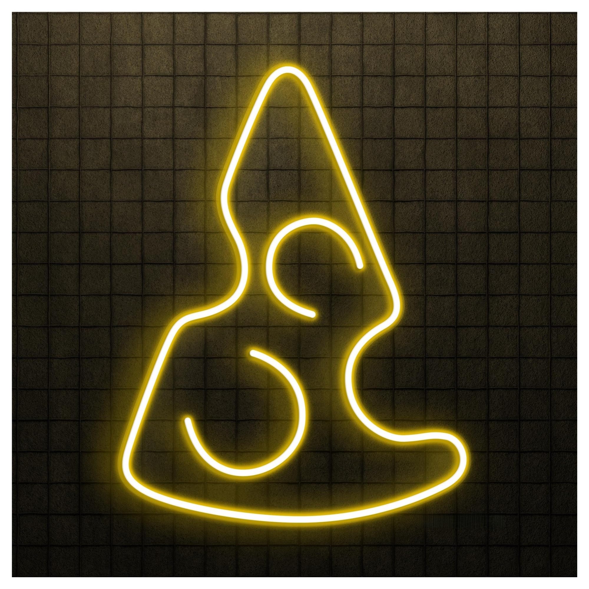 RONGCH Hanging Art Signs Cheese Slice Neon Sign, Suitable for Kitchen Decor with Brightness Adjustable 30cm