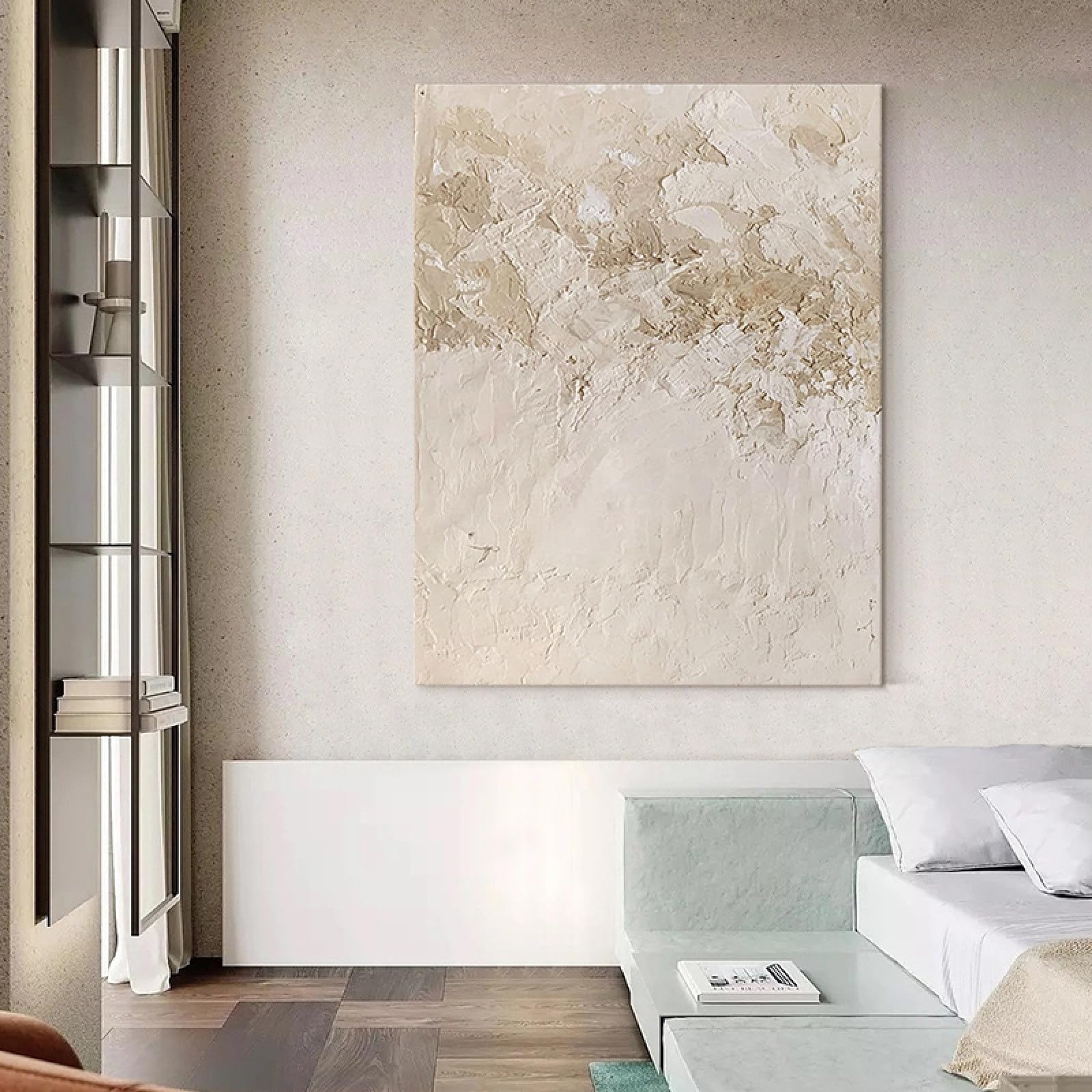 Peinture à l'huile sur toile XXL peinte à la main, art wabi-sabi haut de gamme texturé