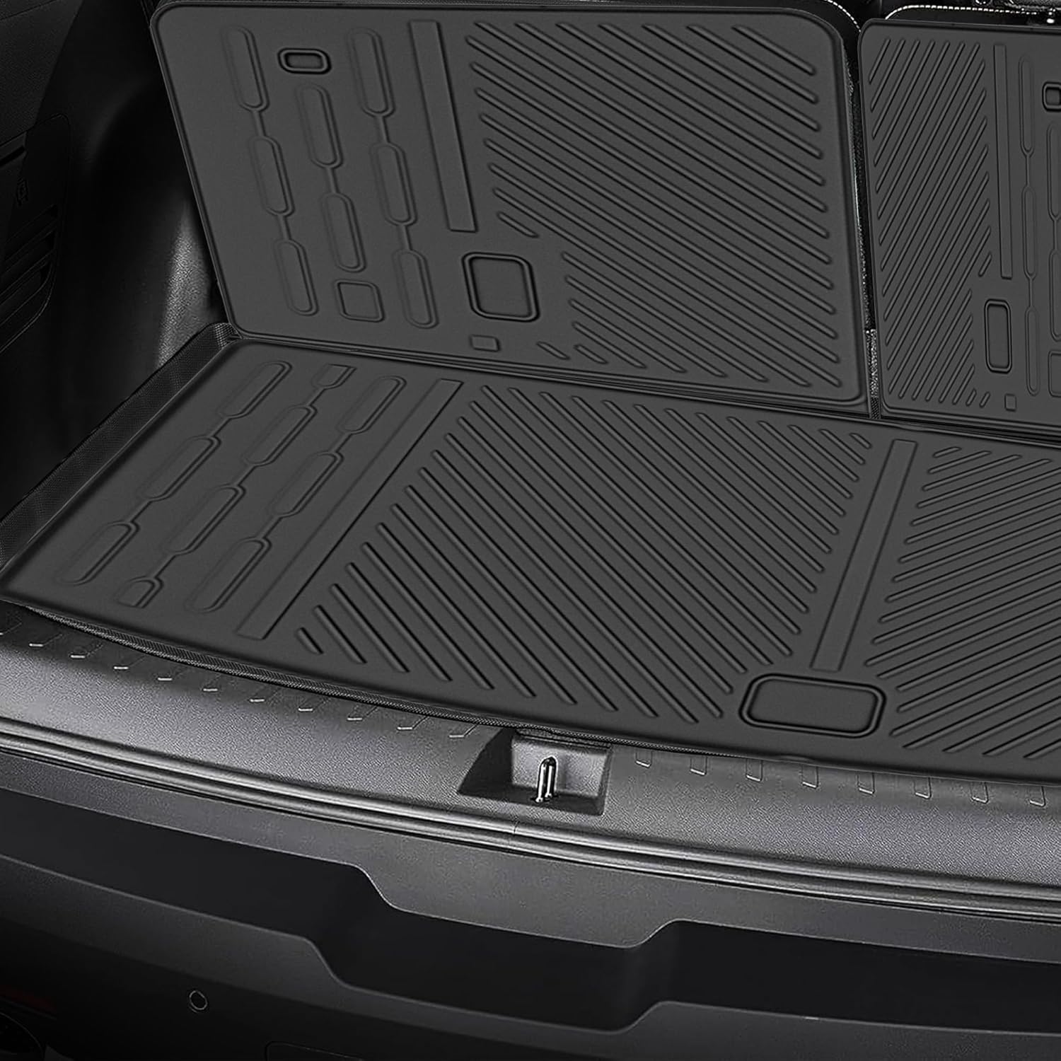 Floor Mats for 2020-2025 Ford Explorer (7 Seats),All Weather TPE Floor Mats & Backrest mats & Trunk mat for Ford Explorer Accessories,Full Set mats