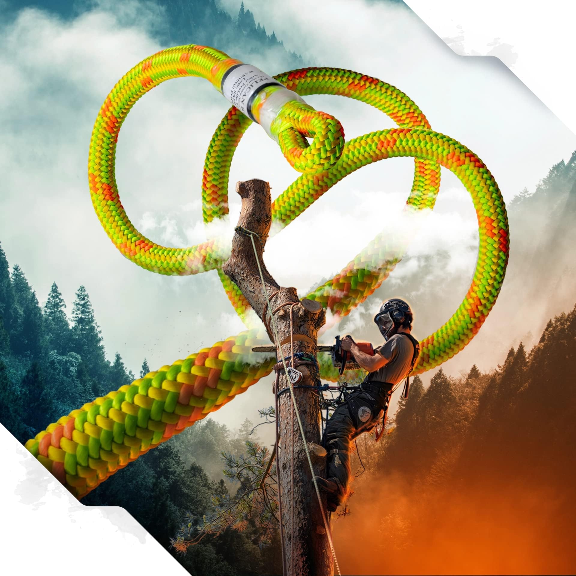 Pelican Rope Arborist-Pro™ - Corda da arrampicata per arboricoltore a 24 fili, 11,8 mm, prodotta negli Stati Uniti