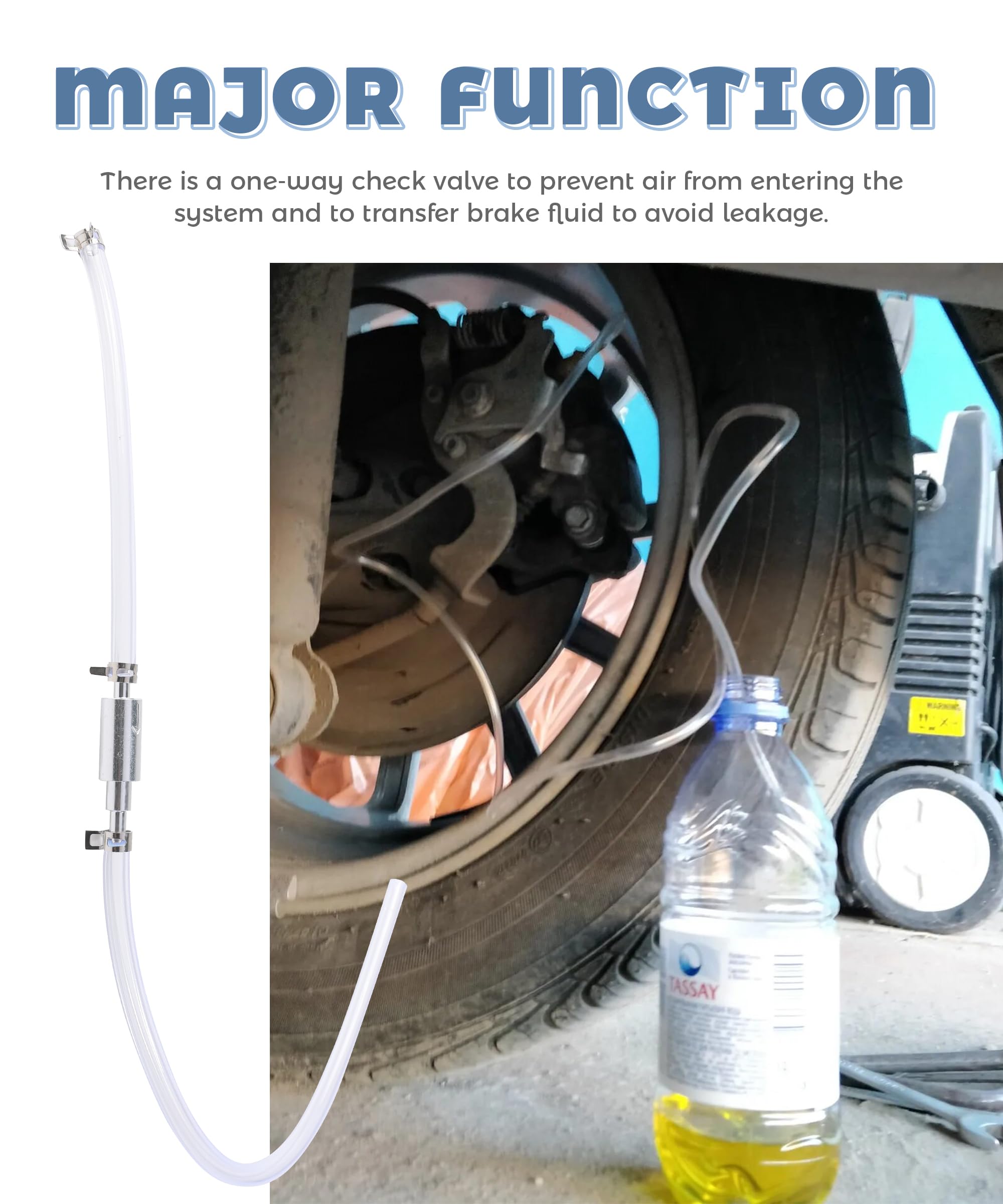 Brake Bleeder Hose Car Accessories Brake Bleeder Hose One Way Check Valve Universal One Way Check Valve Tube — view 5