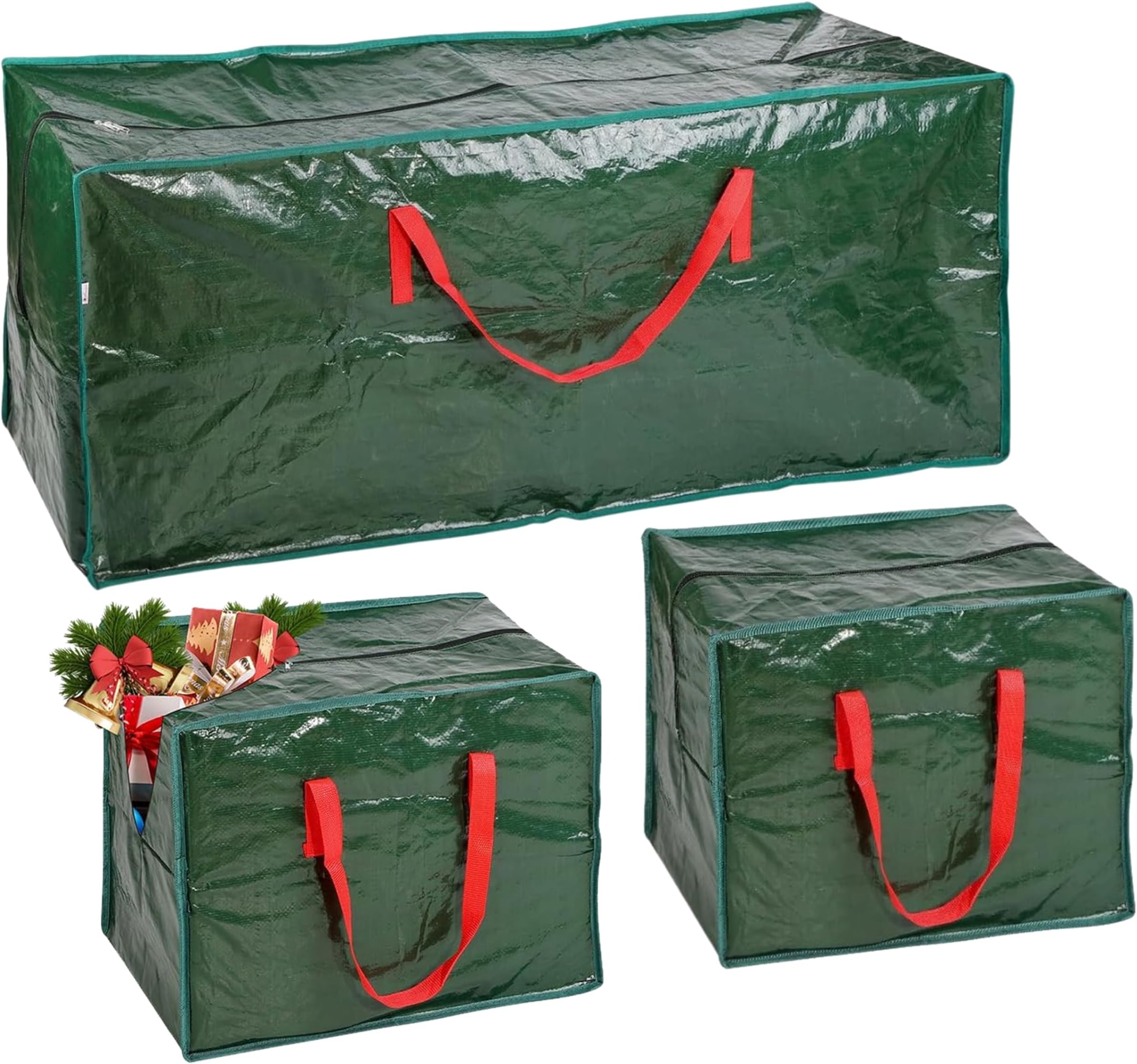 ARSUK Christmas Tree Storage Bag - Fits up to 2.5m Christmas Trees, Zip Pocket, Carry Handles, Durable Waterproof Material, Protects Against Dust, Insects and
