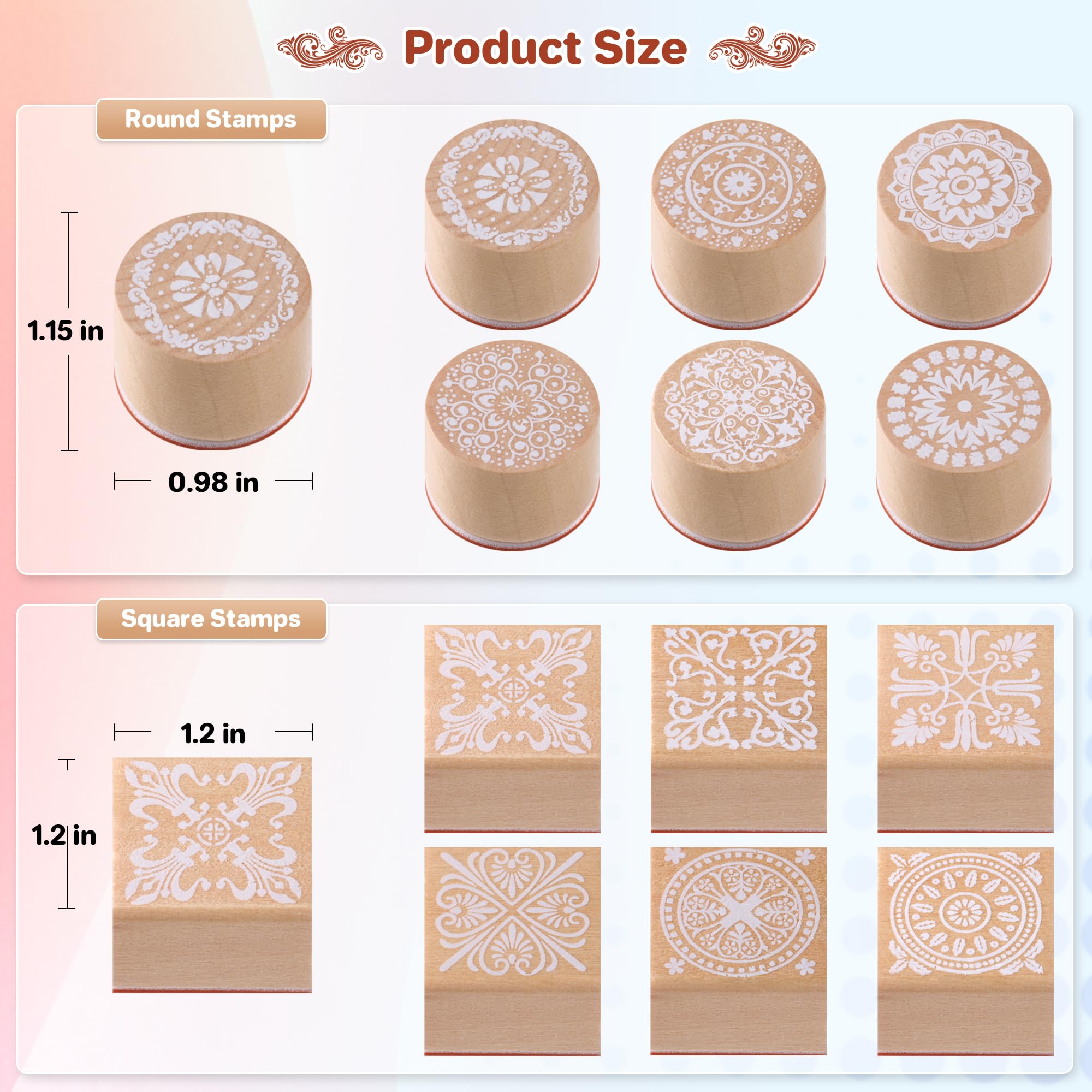 12 Wood Stamps - Crafting, Scrapbooking & DIY -2
