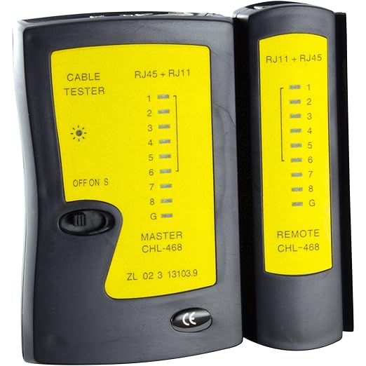 JacobsParts RJ45 RJ11 Network Cable Tester CAT5 CAT6 LAN Patch Cable