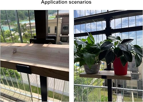 Miniatura 8 de Soportes para macetas para barandilla de cubierta, riel de cubierta y valla, soportes universales para colgar al aire libre, soportes de caja de