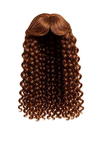 Miniatura 8 de Wigs for dolls, bjd doll wigs, american doll shiny doll hair 4 to 17 inch circumference, hair for dolls (BEIGE- CURLY)