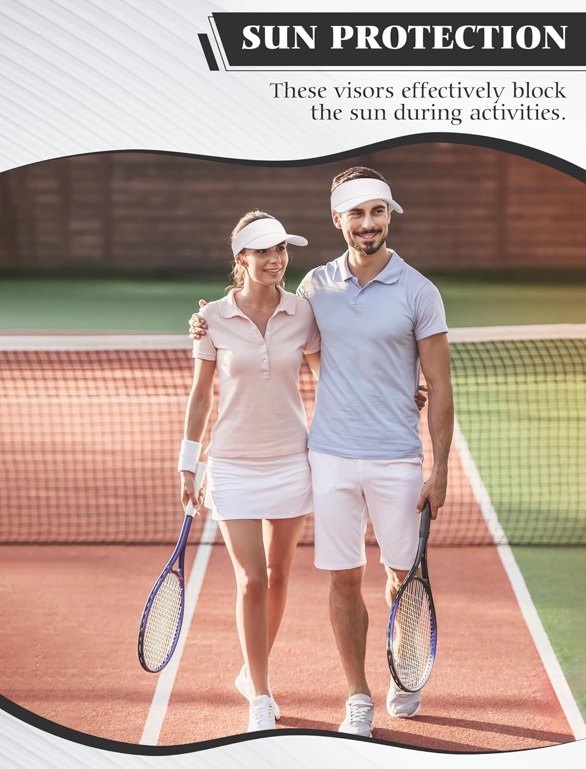 12 Pack Sun Visor Hats Softball Adjustable Cap Sun Protection for Women Men - Image 6