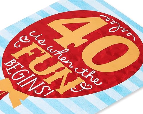 Miniatura 6 de American Greetings Tarjeta de cumpleaños número 40 (When The Fun Begins)