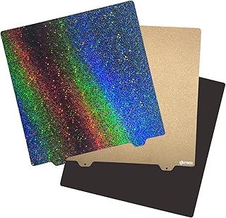 Imdinnogo 3D Printer 235x235mm Texture PEI Coating - Special Colorful and Shiny PEY Film Spring Steel Plate for Ender 3: 9.25x9.25in Platform for Ender 3 S1 Ender 3 V2 Ender 3 Pro Ender 5 BCZAMD