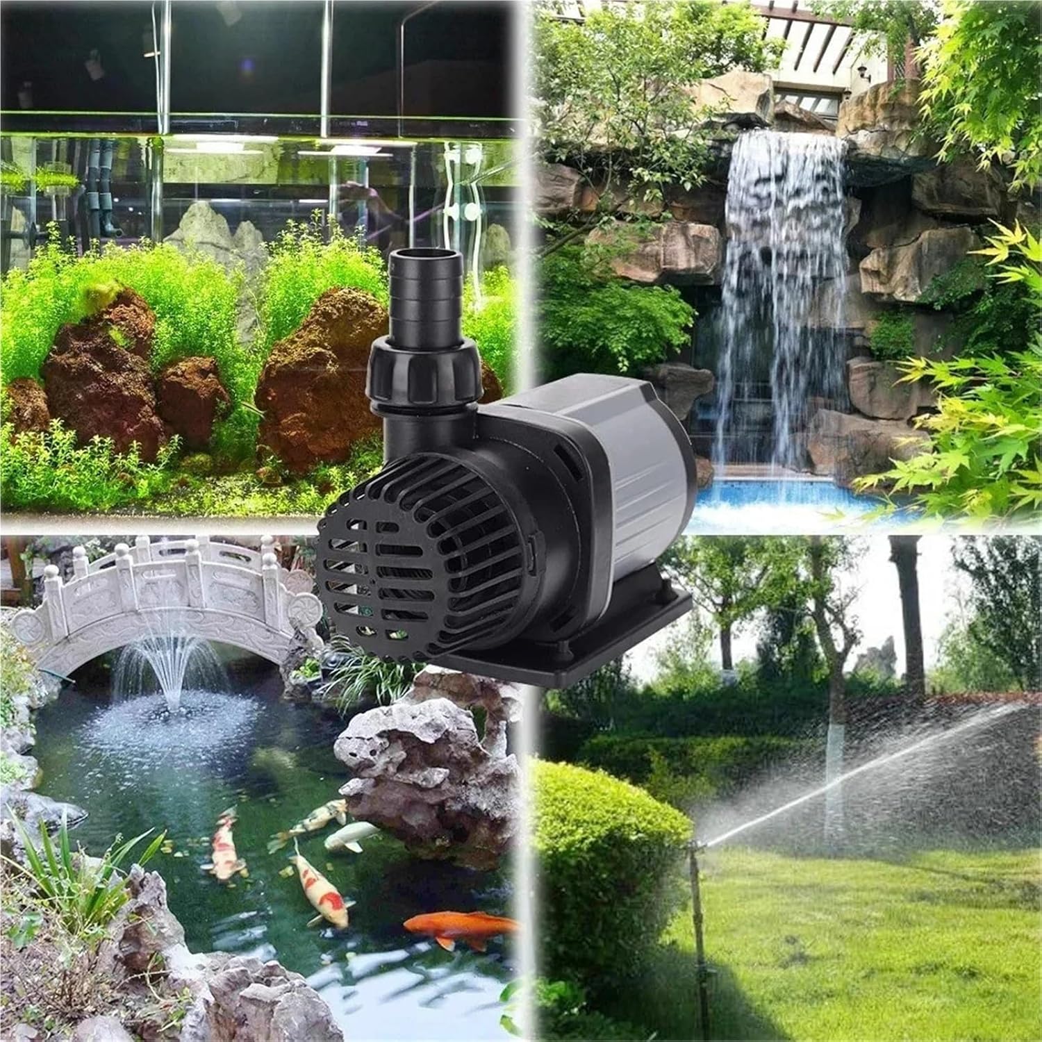 1pcs 100-240V 12W 1200L/h Jebao DCS-1200 Variable Frequency Submersible Pump Fish Tank Water Pump Flow Adjustable Energy Water Pump(US)