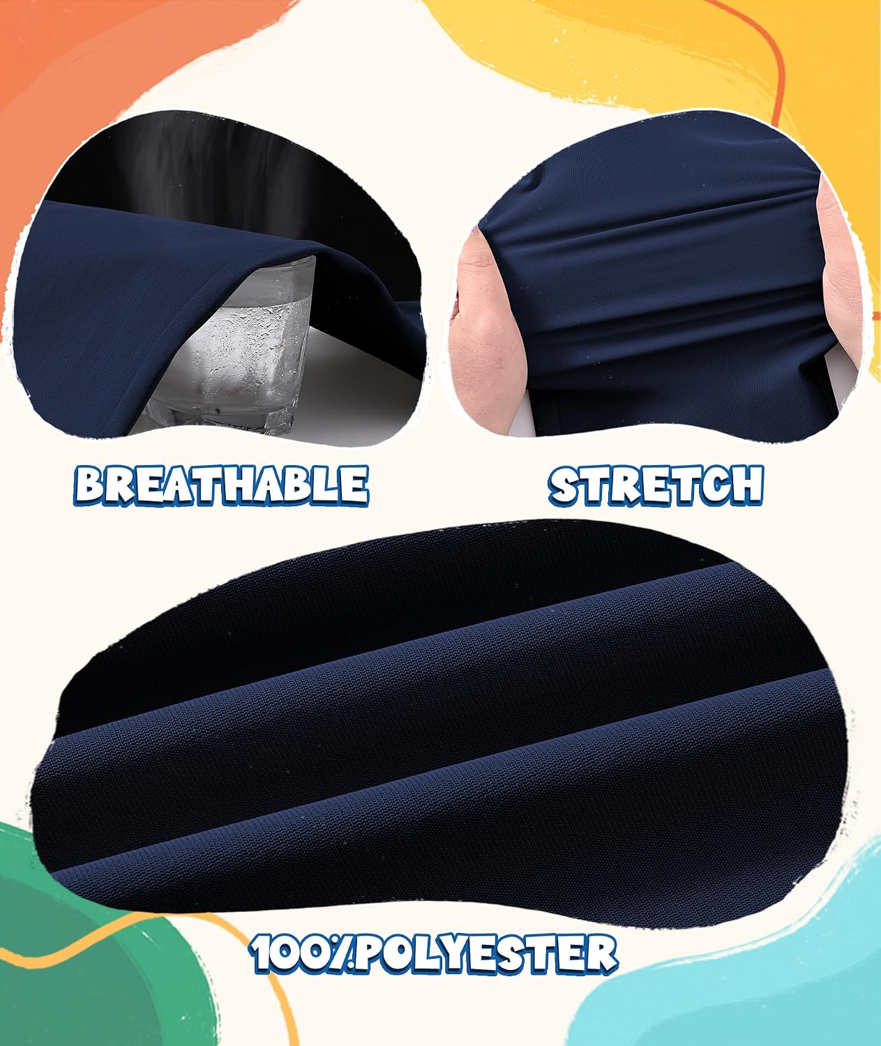 Boys Golf Pants Stretch Kids Dress Pants with Pockets Elastic Waist School Uniform Trousers