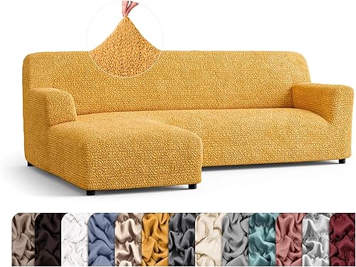 Miniatura 18 de PAULATO BY GA.I.CO. Funda de sofá modular, funda para sofá chaise en forma de L, fundas lavables para sofá esquinero, funda elástica de ajuste