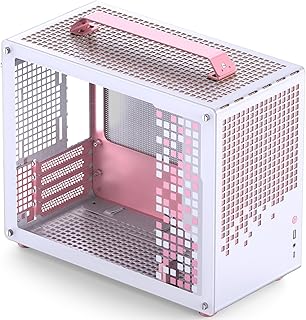 JONSBO/JONSPLUS Z20 Pink/White Micro-ATX Mini Tower Pc Case,with Detachable Carrying Handle, Mini Size, High-Performance Hardware Compatible, Support 240AIO, H160mm Cooler