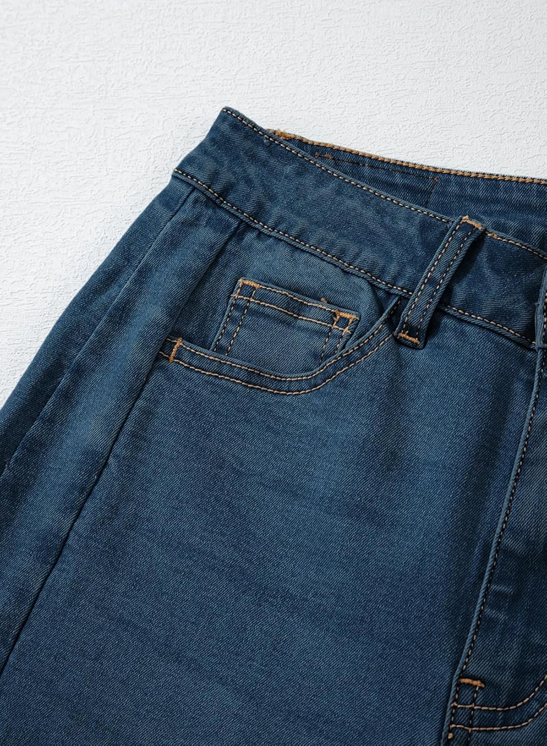 Sidefeel Women's Wide Leg Jeans High Waisted Stretchy Raw Hem Zimbaplatinum Denim Pants - Image 7