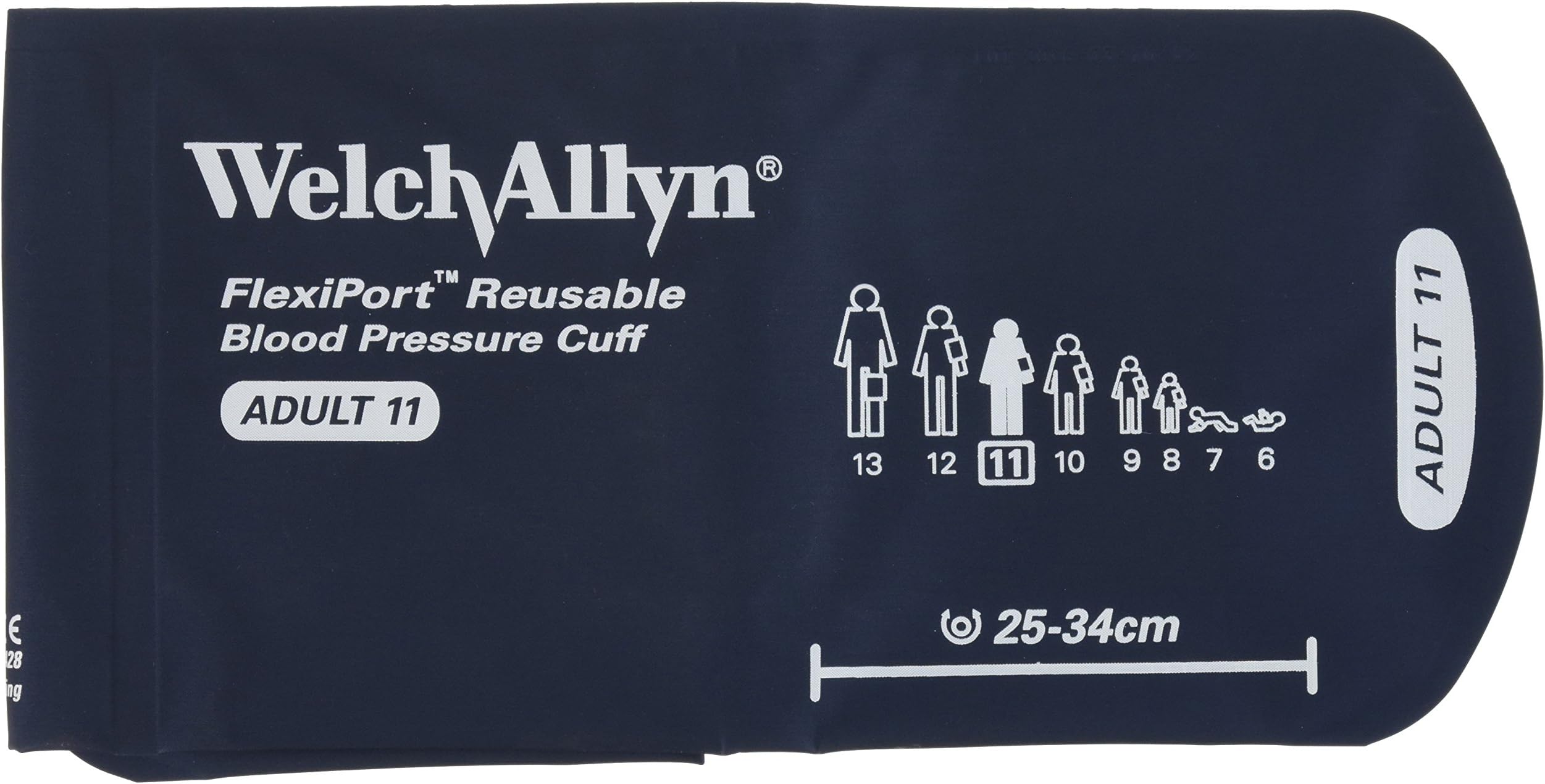 REUSE-11-2MQ FlexiPort Reusable Blood Pressure Cuffs with Two-Tube Locking-Type Connectors, Adult, Size 11