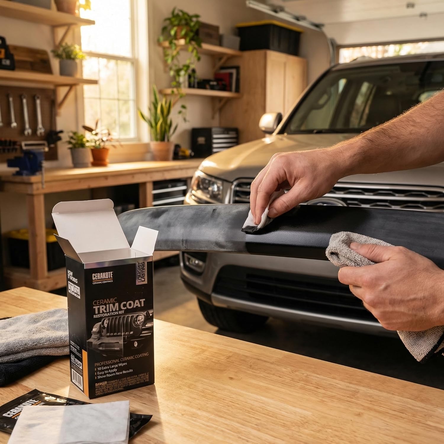 Ceramic Trim Coat Restoration Kit (Pack of 3) – Wipe-On Coating for Exterior Plastic & Automotive Molding – Restore Color & Enhance Finish – Cerakote Trim Restorer – Ceramic Formula