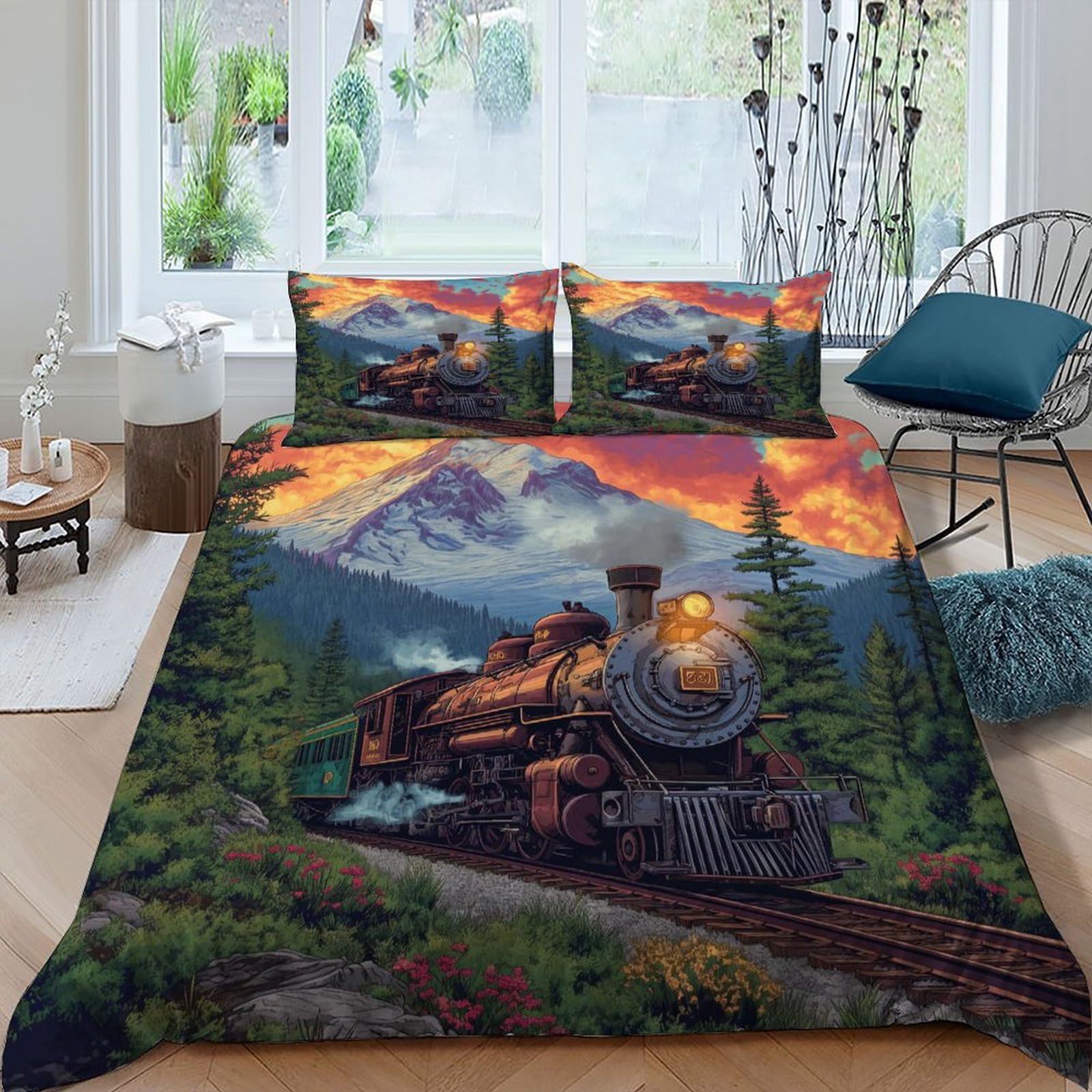 Parure de lit rat 135x200cm anti-plis en microfibre pour un entretien facile au quotidien