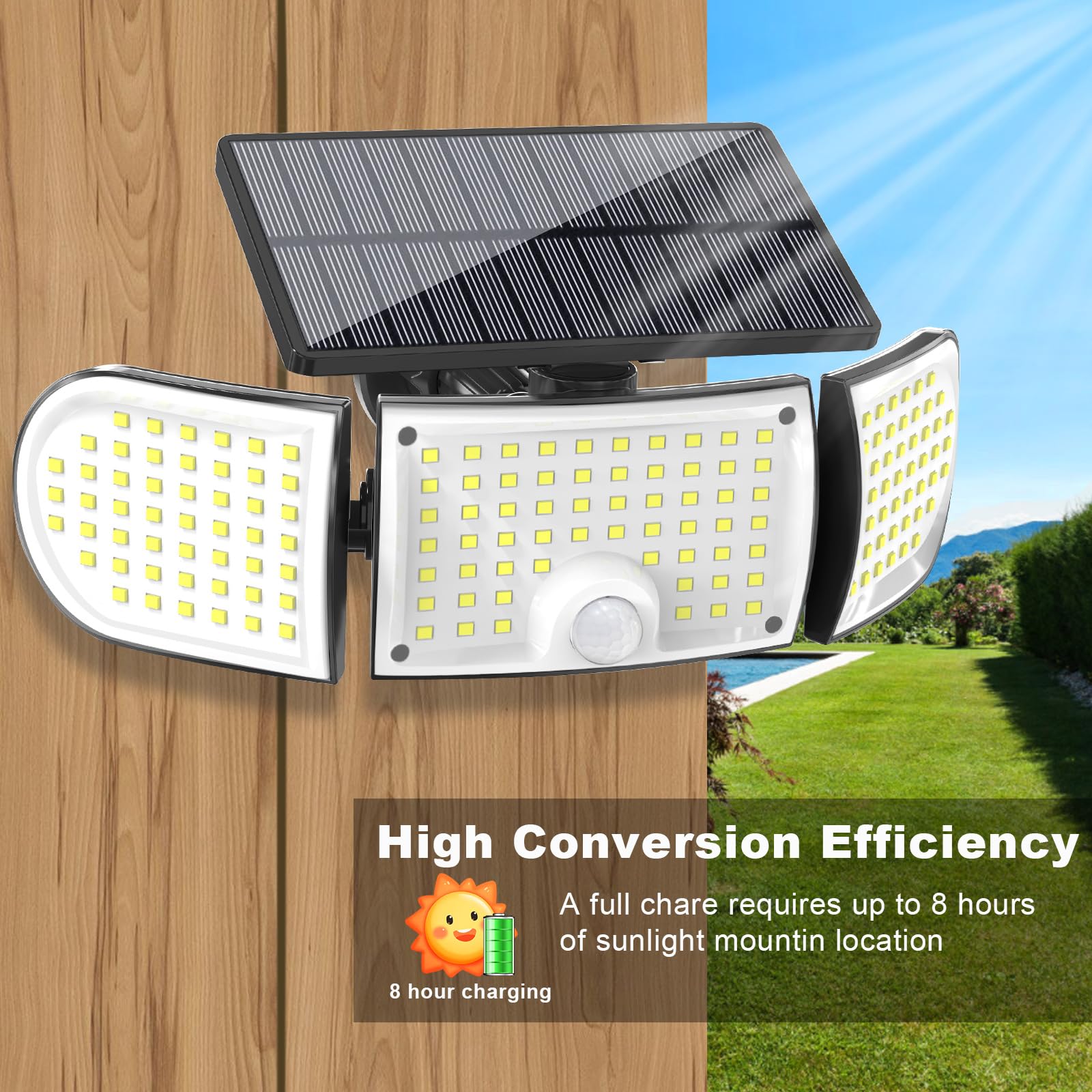 Lumic SolarGlow I Lampe Solaire Extérieur À Détecteur De Mouvement (1PCS)
