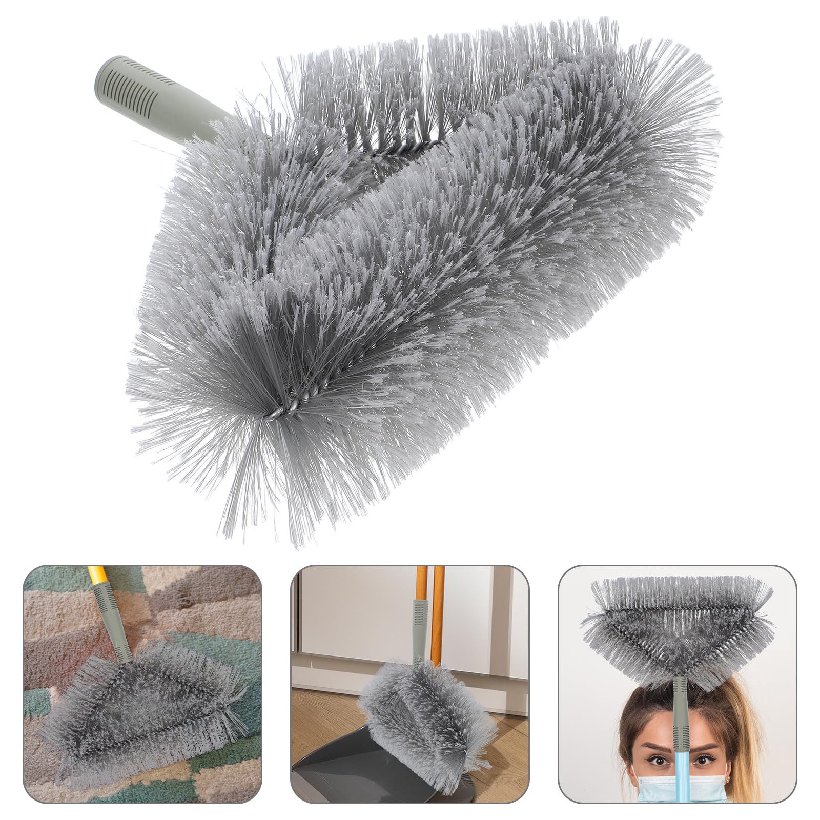 LIFKOME Cabezal De Fregona Reemplazable Cerdas Largas Para Limpiar Esquinas Altas Cepillo De Limpieza Para Doméstico y