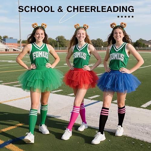 Miniatura 3 de Komorebi Calcetines altos hasta la rodilla para mujer, a rayas, atléticos, para deportes al aire libre, medias altas hasta el muslo