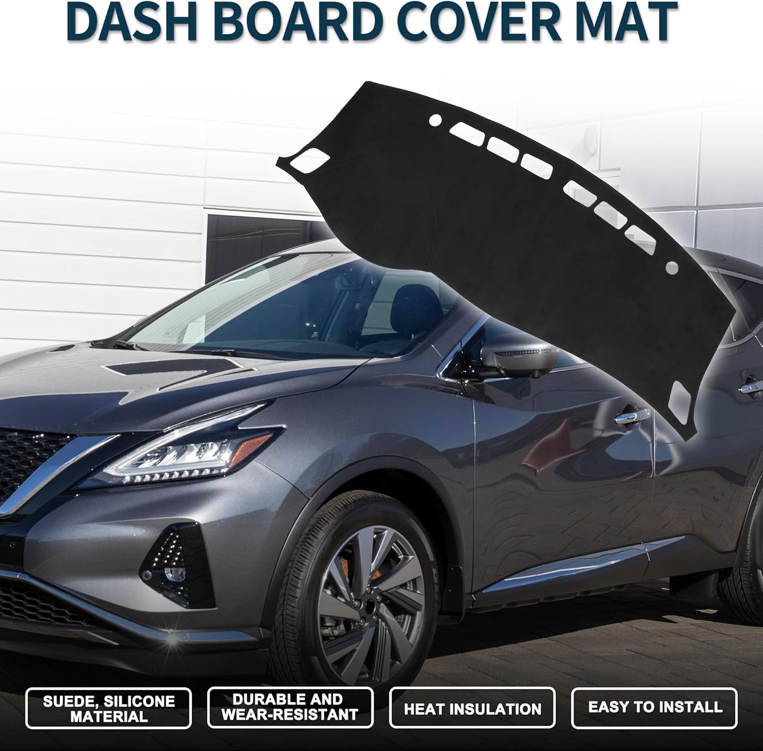 Dash Cover for Nissan Sentra Non-Slip | Center Console Dash Cover Mat Black 1 Pcs