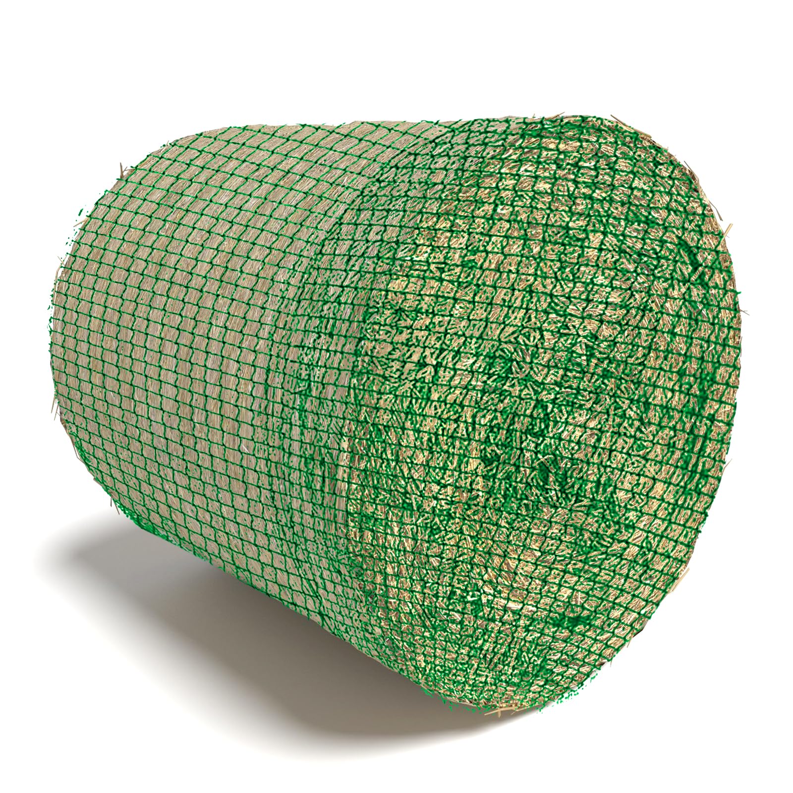 Heunetz für Rundballen 5x5ft Maschenweite 4.5x4.5cm Engmaschiges Futternetz für Pferde Grün