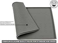 Vista 2 de Bandeja de alimentación para alimentos, antideslizante, antiderrames, tapete elevado para comida para perros, fácil de limpiar, impermeable