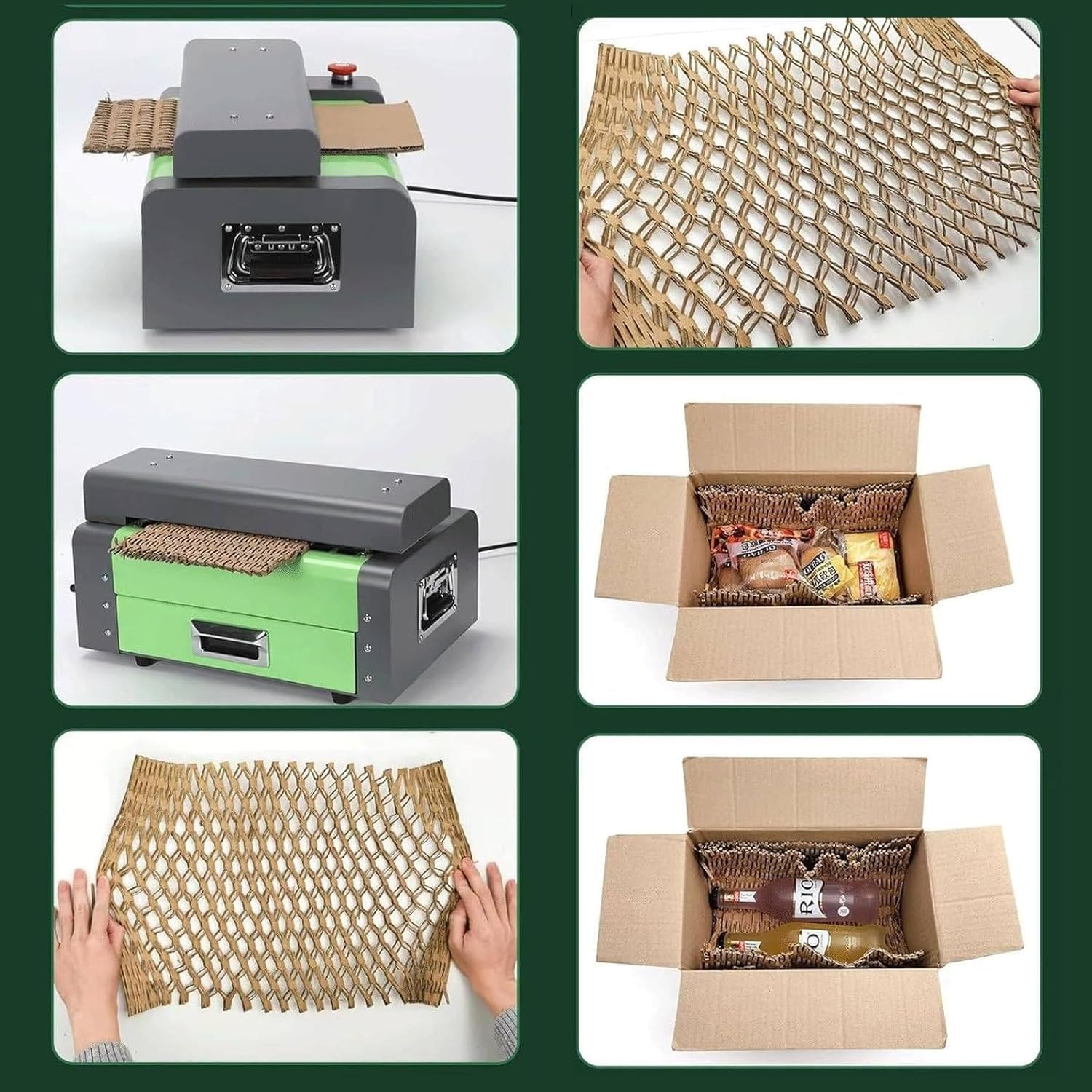 Maszyna do cięcia tektury falistej, urządzenie do cięcia kartonu, przełącznik obrotowy, szerokość 325 mm, pojemność 3 m/min, zamienia karton w materiał opakowaniowy, aby każdy kruchy przedmiot