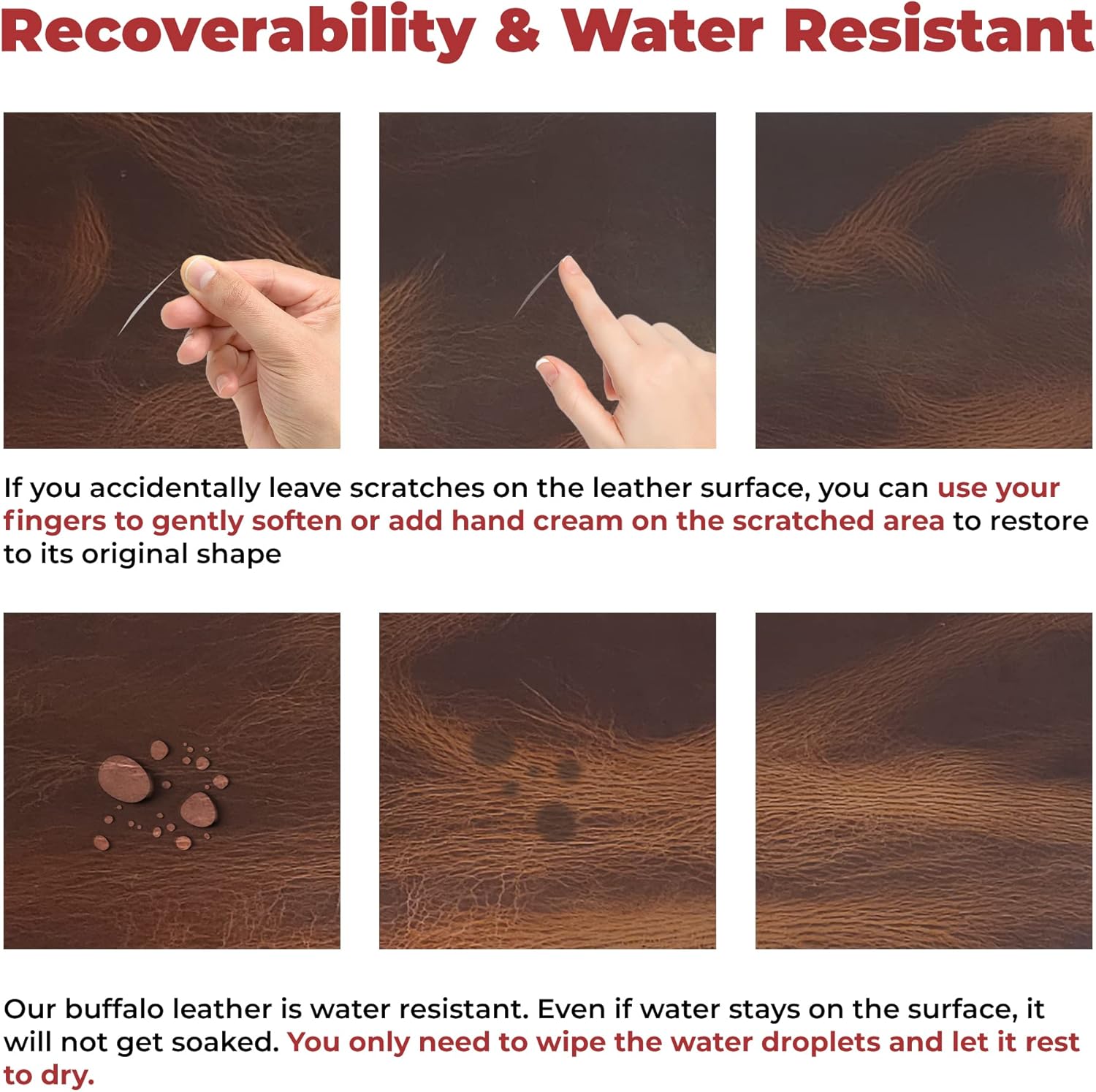 European Leather Works - Buffalo Belt Blanks 8-10 oz (3-4mm) Size: 1.5"x55-60" (3.8x139-152.4cm) - Vintage Cognac Color Full Grain Leather Belt Straps/Strips for Tooling, Holsters