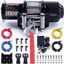 ROTFUCHS Electric Winch 12 Volt - 4500 lbs Motor Winch Cable with Mounting Bracket and Remote Control, Power Offroad Winch 2041 kg, ATV UTV Compatible, Steel Cable