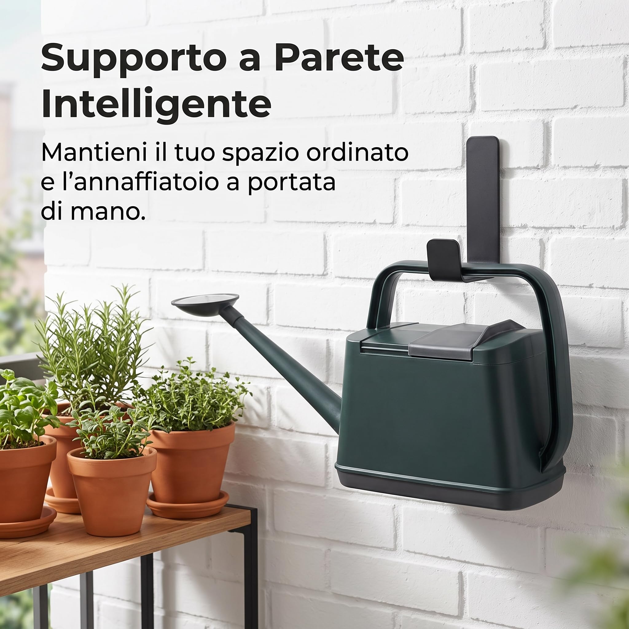 Annaffiatoio in Plastica con Beccuccio Lungo, per Piante da Interno e Balcone, Giallo