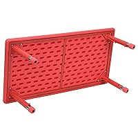 Vista 6 de EMMA + OLIVER 24x48 Red Plastic Height Adjustable Activity Table