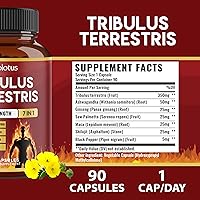Vista 4 de Tribulus Terrestris Cápsulas con Ashwagndha, Panax Ginseng, Saw Palmetto, Maca, Shilajit - 90 Cápsulas - Suministro de 3 meses